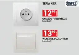 Merkury Market SERIA KIER Gniazdo pojedyncze kolor biały oferta