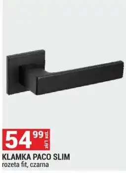 Merkury Market Klamka Paco Slim rozeta fit, czarna oferta