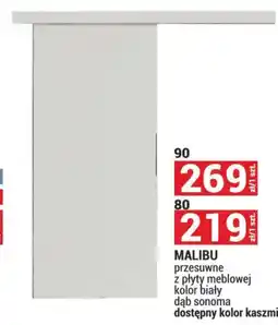 Merkury Market MALIBU przesuwne z płyty meblowej kolor biały dąb sonoma oferta