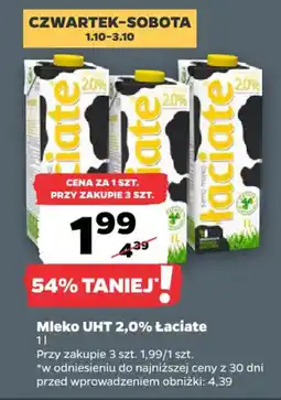 Netto Mleko UHT 2,0% Łaciate oferta