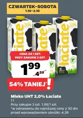Mleko UHT 2,0% Łaciate