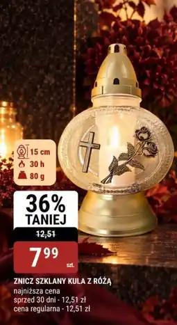 bi1 Znicz szklany kula z różą oferta