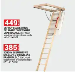 Merkury Market Schody Segmentowe Składane z Drewnianą Drabiną OLA oferta