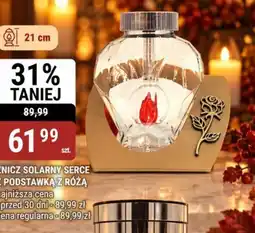 bi1 Lampka Solarna Serce z Podstawką z Różą oferta