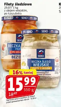 Prim Market Filety śledziowe SEKO z olejem wiejskim, po kaszubsku oferta