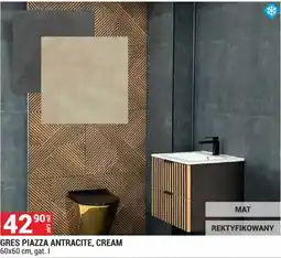Merkury Market Gres Piazza Antracite, Cream oferta