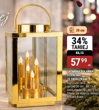 Latarnia Solarna Dzień/Noc ze Świeczkami