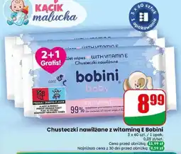 Dino Chusteczki nawilżane z witaminą E Bobini oferta