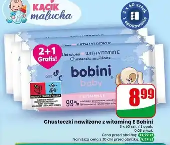 Chusteczki nawilżane z witaminą E Bobini