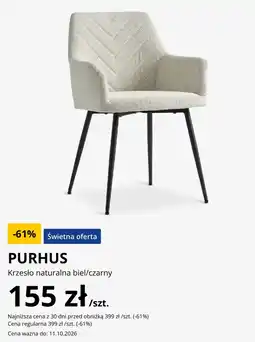 JYSK Krzesło naturalna biel/czarny oferta
