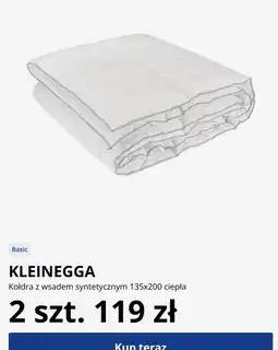 JYSK Kołdra z wsadem syntetycznym 135x200 ciepła oferta