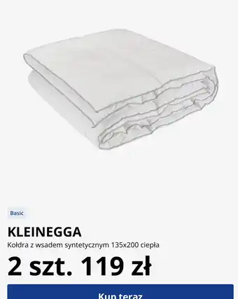 Kołdra z wsadem syntetycznym 135x200 ciepła