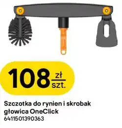 Castorama Fiskars Szczotka do rynien i skrobak głowica OneClick oferta