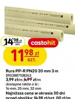 Castorama Rura PP-R PN20 20 mm 3 m oferta