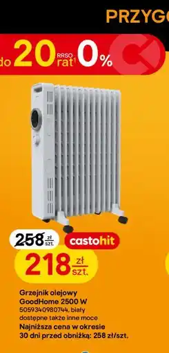 Castorama Grzejnik olejowy GoodHome 2500 W oferta