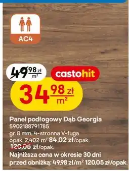 Castorama Panel podłogowy Dąb Georgia oferta