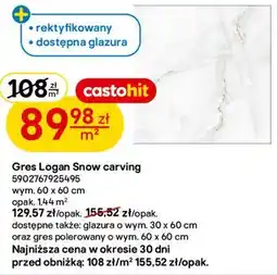 Castorama Gres Logan Snow carving oferta