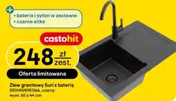 Castorama Zlew granitowy Suri z baterią czarny oferta