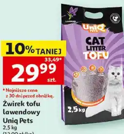 Auchan Żwirek tofu lawendowy Uniq Pets oferta