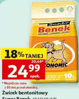 Auchan Żwirek bentonitowy Super Benek oferta