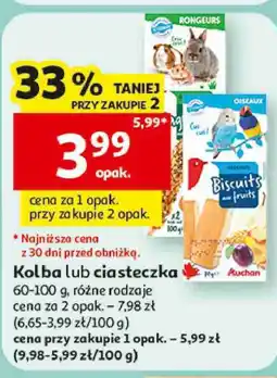 Auchan Kolba lub ciasteczka dla gryzoni lub ptaków oferta