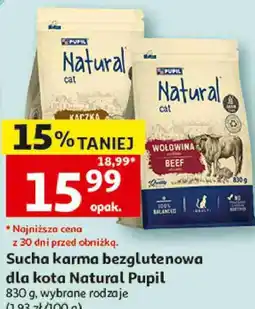Auchan Sucha karma bezglutenowa dla kota Natural Pupil oferta