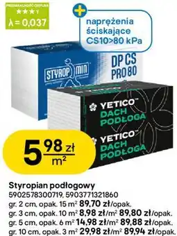 Castorama Styropian podłogowy Yetico / Styropmin oferta