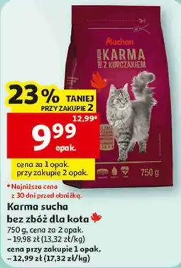 Auchan Auchan Karma sucha bez zbóż dla kota oferta