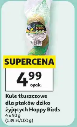 Auchan Kule tłuszczowe dla ptaków dziko żyjących Happy Birds oferta