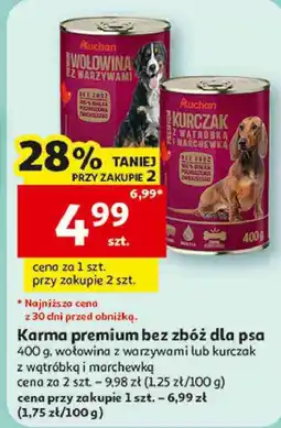 Auchan Karma premium bez zbóż dla psa Auchan oferta