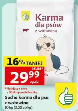 Auchan Sucha karma dla psa z wołowiną Auchan oferta