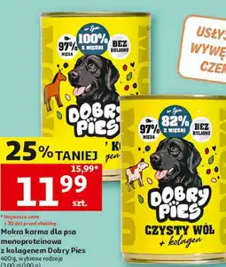 Auchan Mokra karma dla psa monoproteinowa z kolagenem Dobry Pies oferta