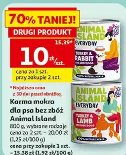Auchan Karma mokra dla psa bez zbóż Animal Island oferta