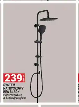 Merkury Market System natryskowy Rea Black z deszczownicą 3-funkcyjna rączka oferta
