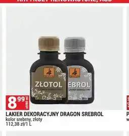 Merkury Market Lakier dekoracyjny Dragon Srebrol kolor srebrny złoty oferta