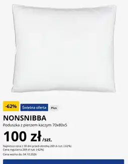JYSK Nonsnibba Poduszka z pierzem kaczym oferta