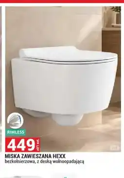 Merkury Market Miska zawieszana Hexx bezkołnierzowa z deską wolnoopadającą oferta