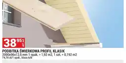 Merkury Market Podbitka świerkowa profil Klasik 2000x96x12,5 mm oferta