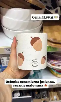 Dino Osłonka ceramiczna jesienna ręcznie malowana oferta