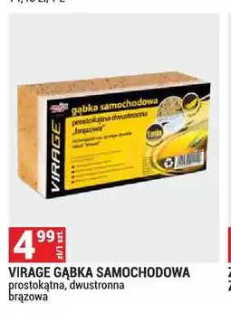 Merkury Market Gąbka samochodowa prostokątna dwustronna brązowa Virage oferta