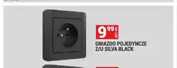 Merkury Market Gniazdo pojedyncze z/u Silva Black oferta