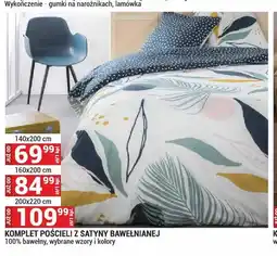 Merkury Market Komplet pościeli z satyny bawełnianej 160x200 cm oferta