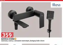 Merkury Market Bateria Storm wannowa czarna z zestawem wannowym Rea oferta
