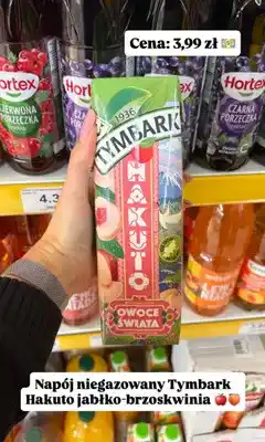 Dino Napój niegazowany Tymbark Owoce Świata Hakuto jabłko-brzoskwinia oferta