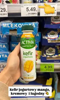 Dino Kefir jogurtowy Activia mango oferta