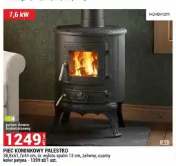 Merkury Market Piec kominkowy Palestro żeliwny czarny Nordflam oferta