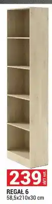 Merkury Market Regał 6 58,5x210x30 cm Braga oferta