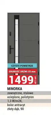 Merkury Market Drzwi zewnętrzne stalowe Minorka ocieplone oferta