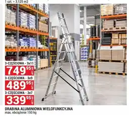 Merkury Market Drabina aluminiowa wielofunkcyjna 3-częściowa 3x11 oferta