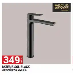 Merkury Market Bateria Sol Black umywalkowa wysoka Aqua Mercado oferta